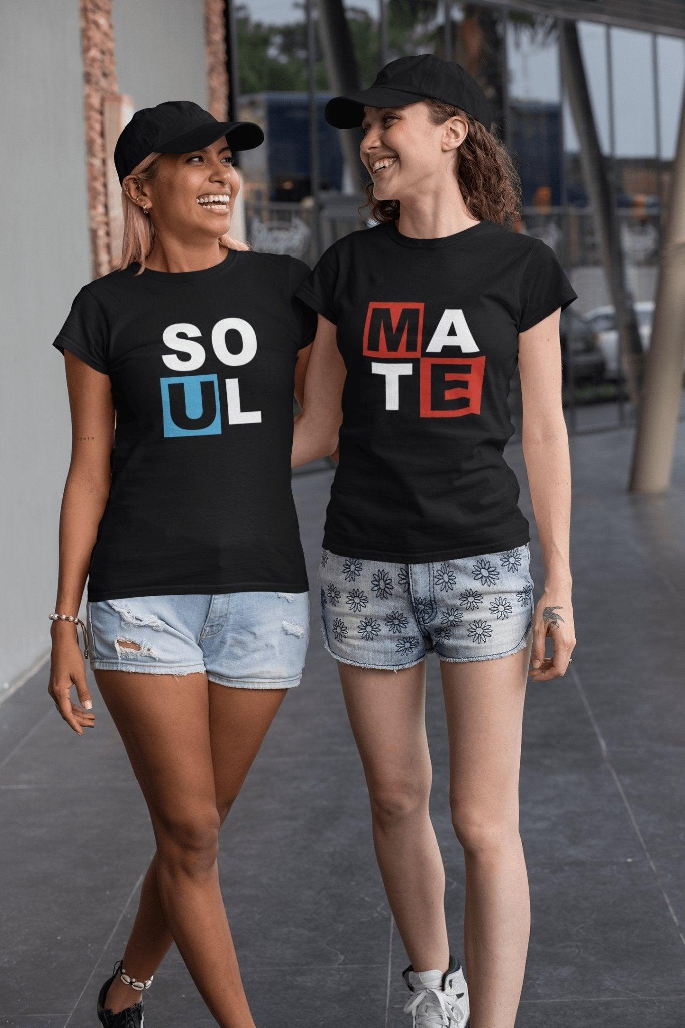 Pride T Shirts For Women In Black Colour - Soul Mate Variant