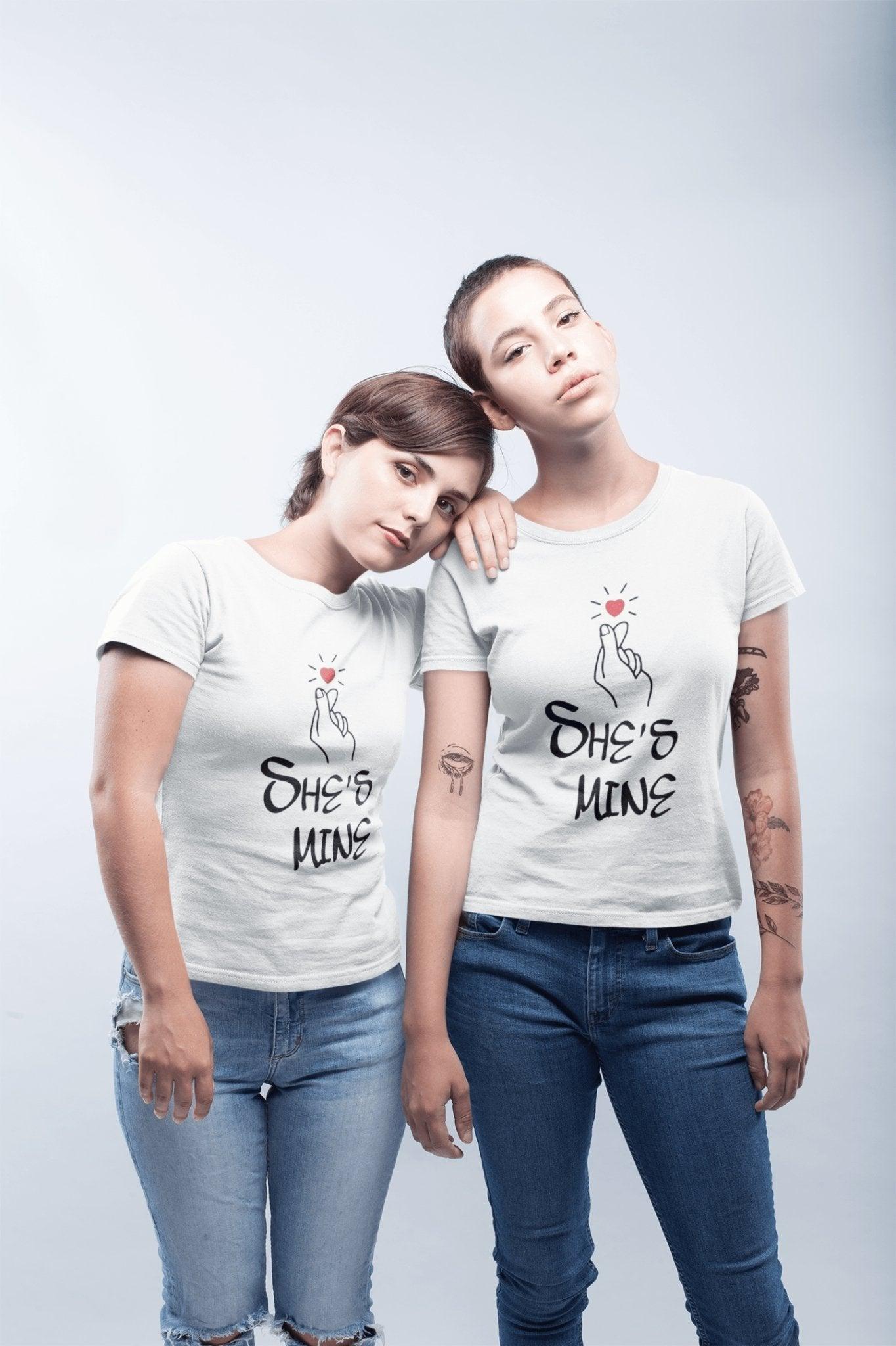Pride T Shirt For Women In Black Colour - She Is Mine Variant