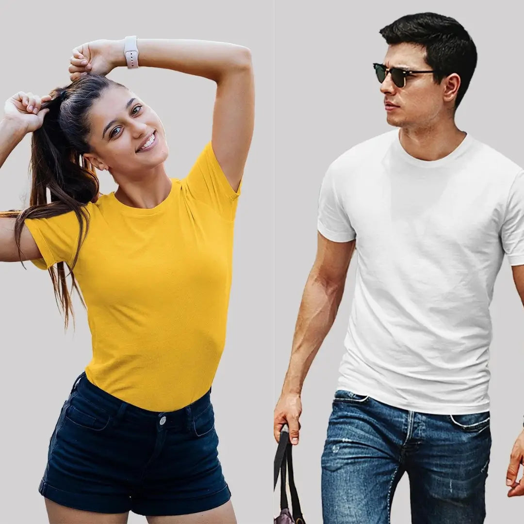 Buy Plain Solid Color T-Shirts Online in India