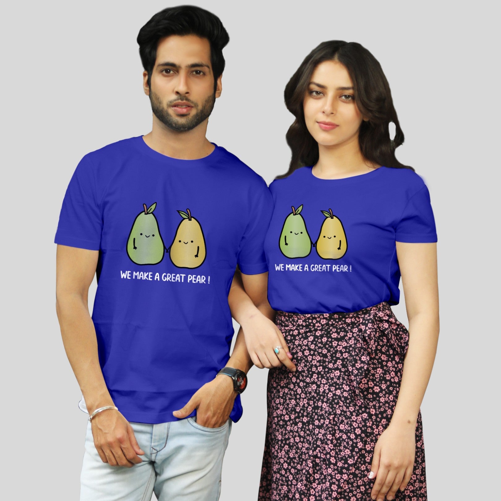 Couple T Shirt In Blue Colour - Great Pair