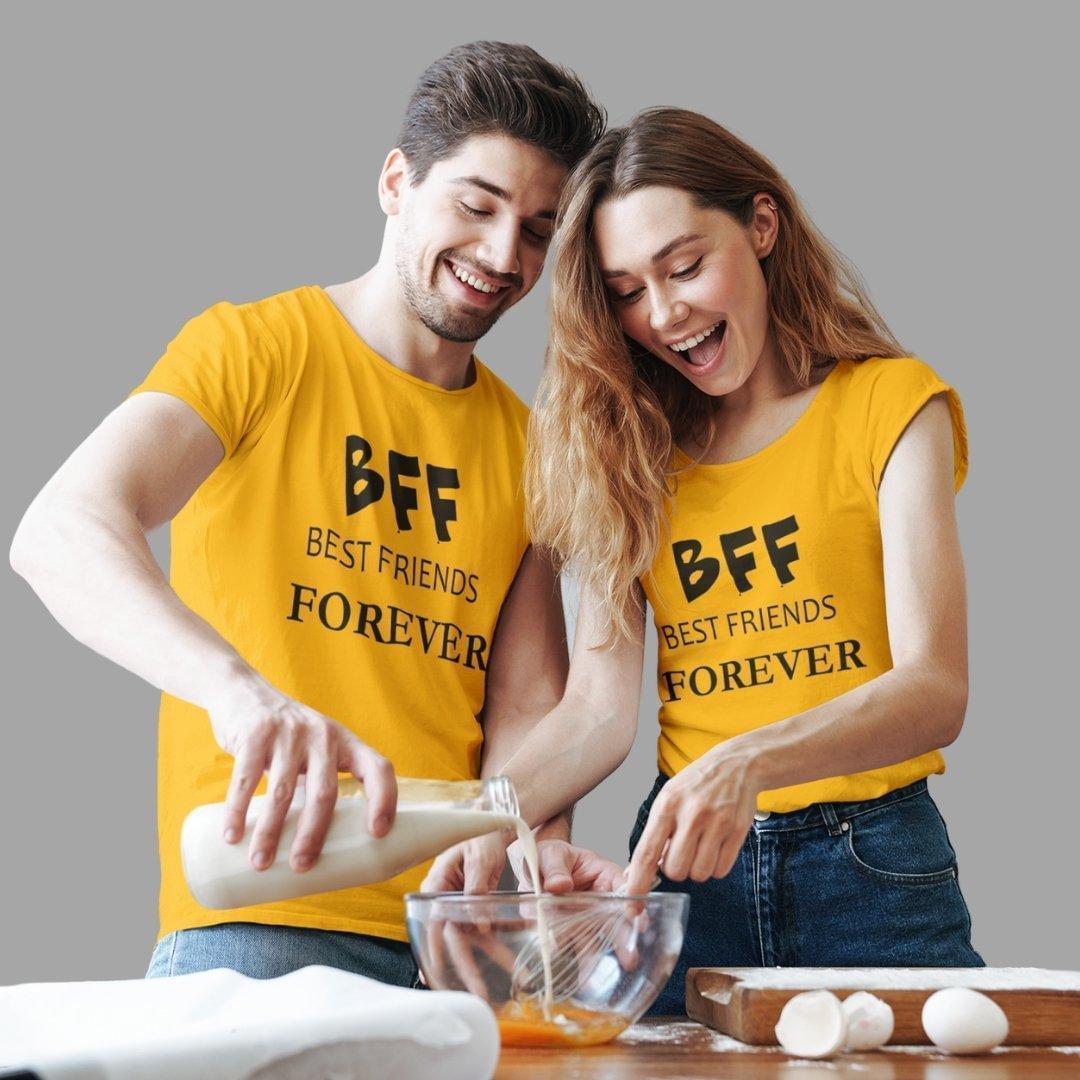 Friends T Shirt In Yellow Colour - BFF Best Friends Forever Variant