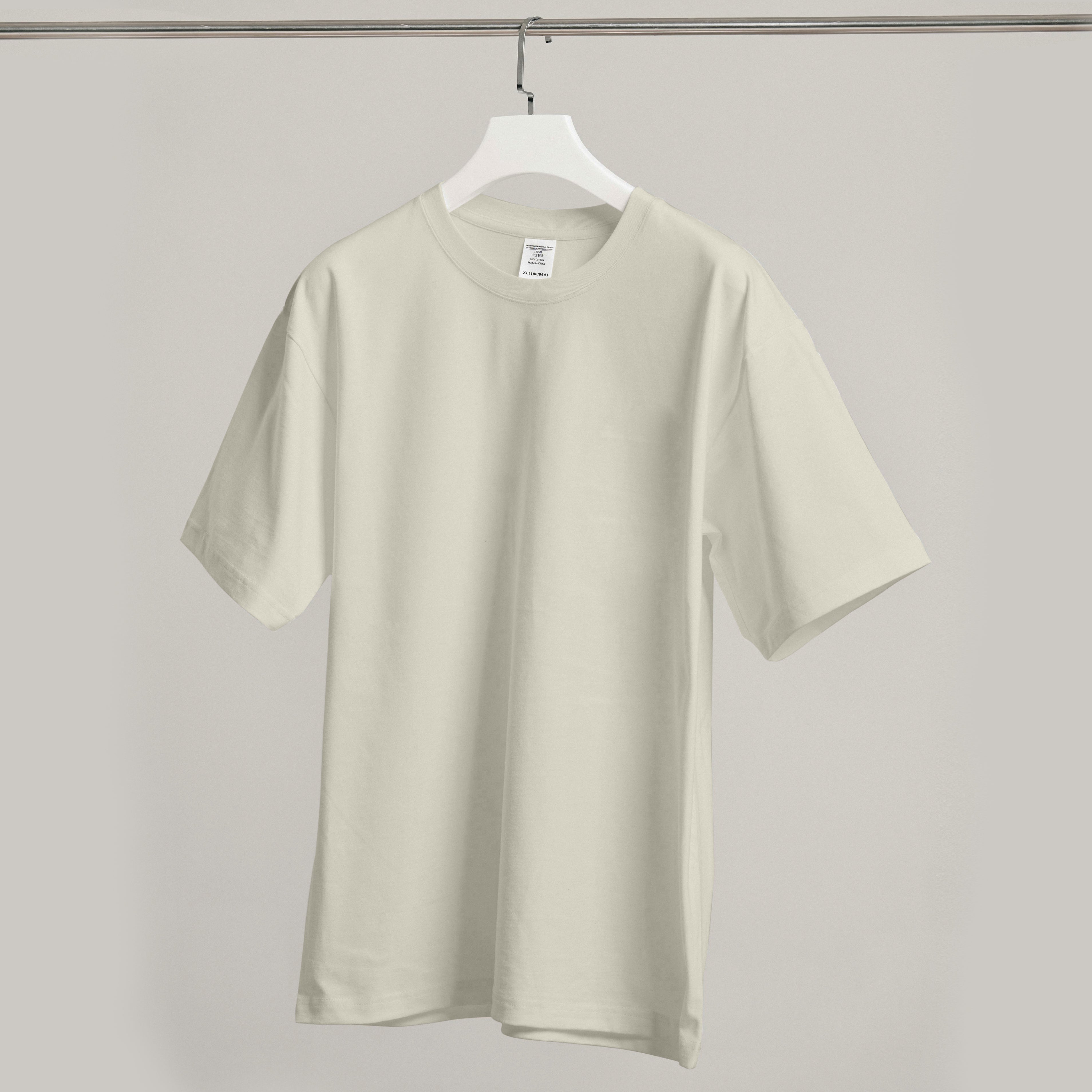 Oversized Beige T Shirt Loop Net French Terry 240GSM (BULK)