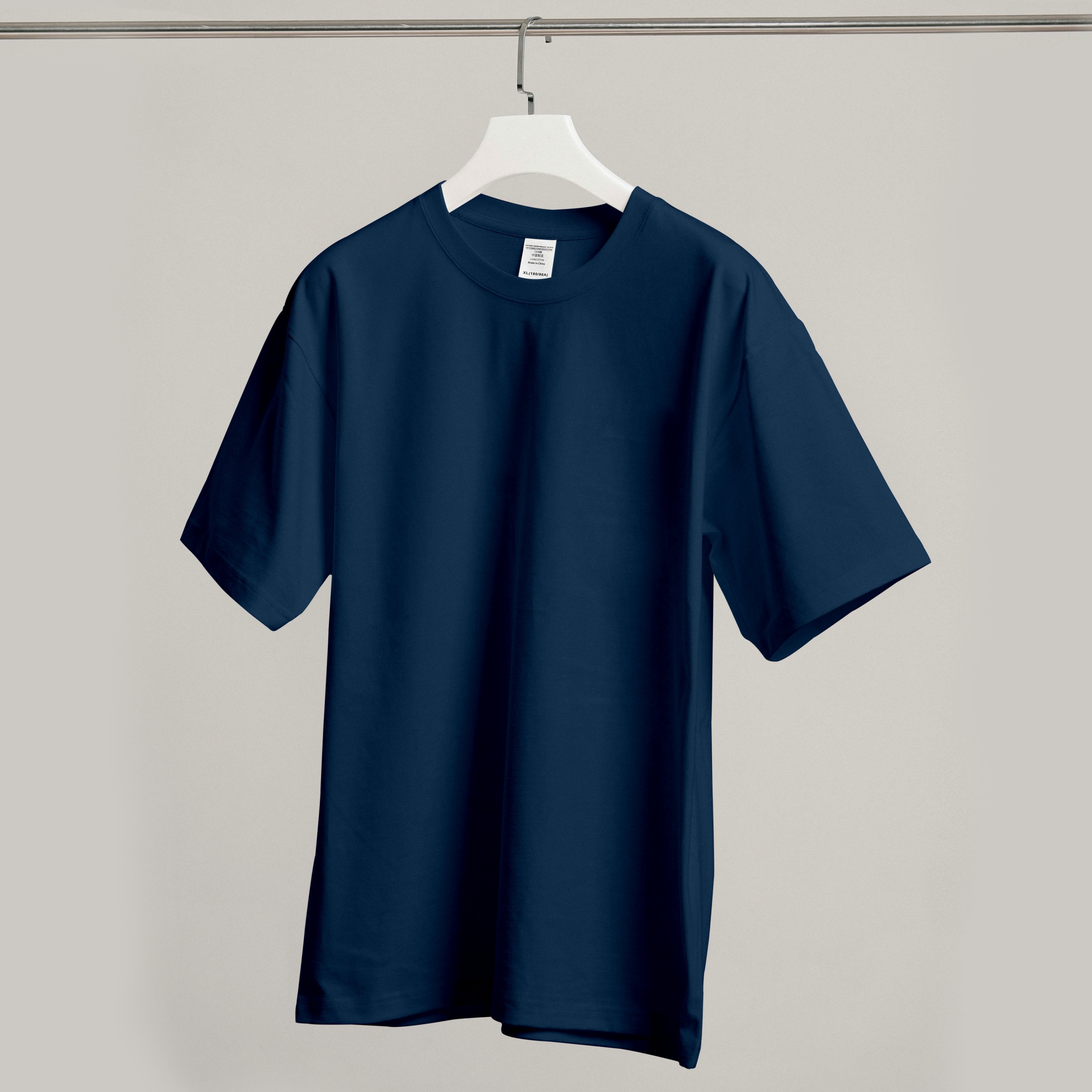Oversized Blue T Shirt Loop Net French Terry 240GSM (BULK)