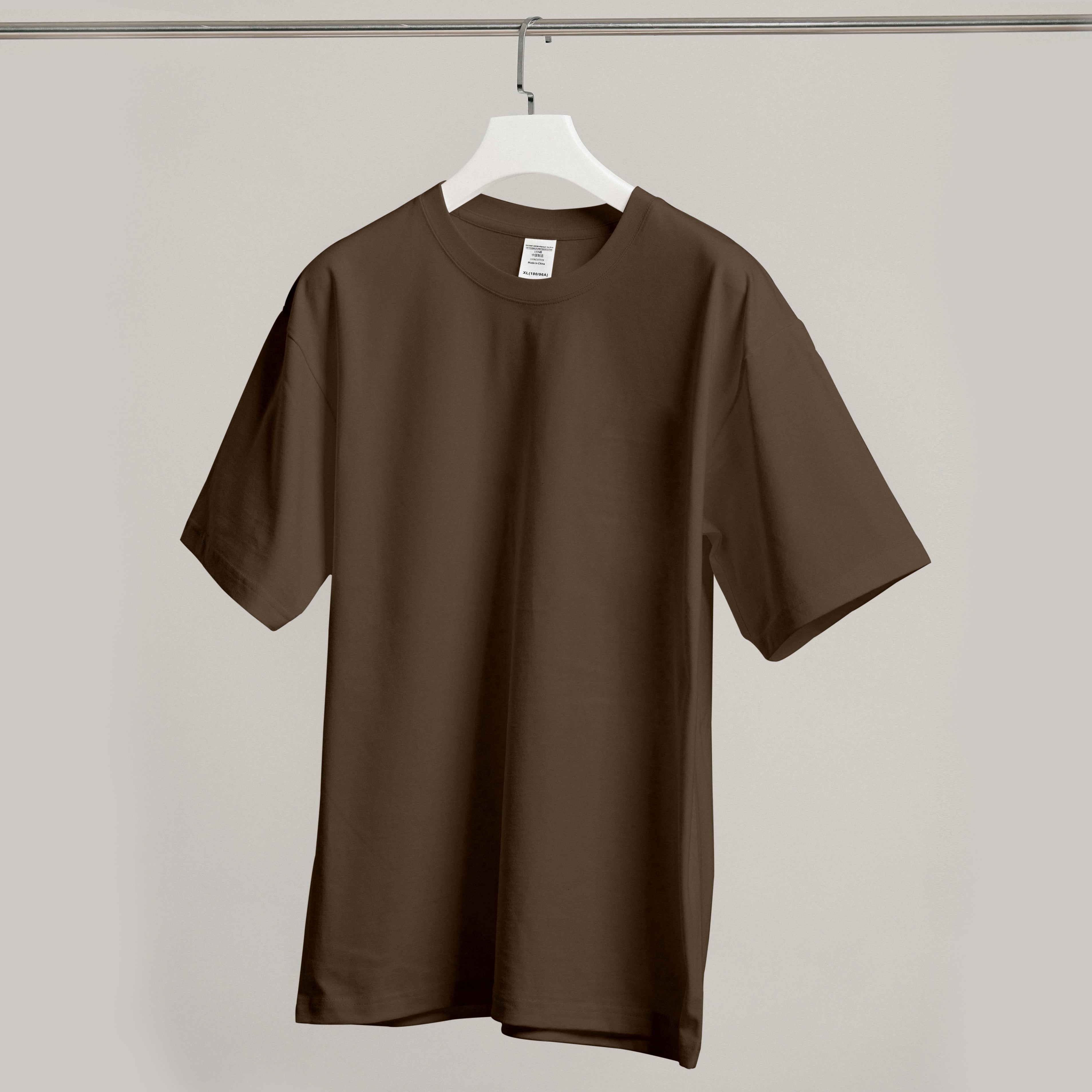 Oversized Brown T Shirt Loop Net French Terry 240GSM (BULK)