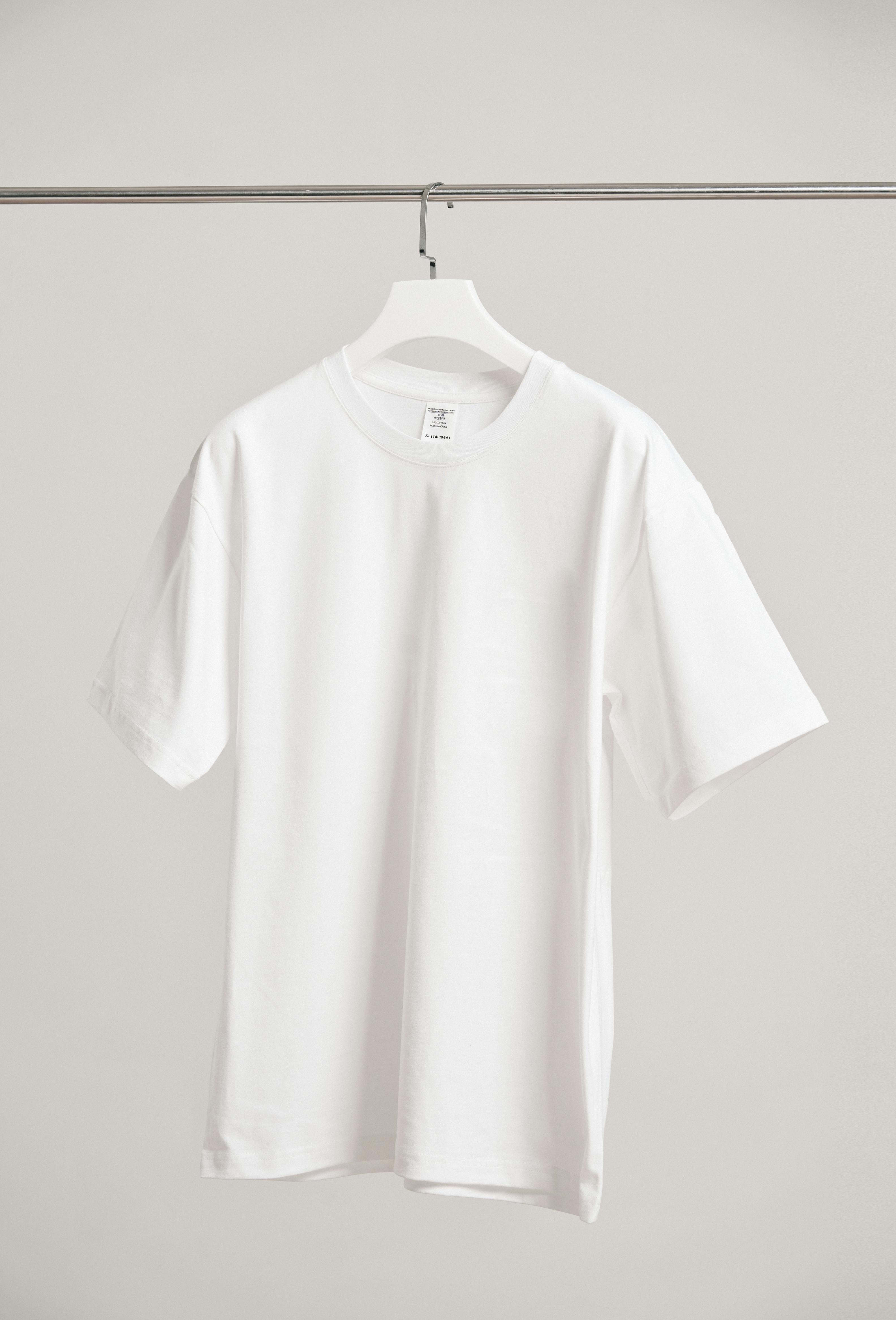Oversized White T Shirt Loop Net French Terry 240GSM (BULK)