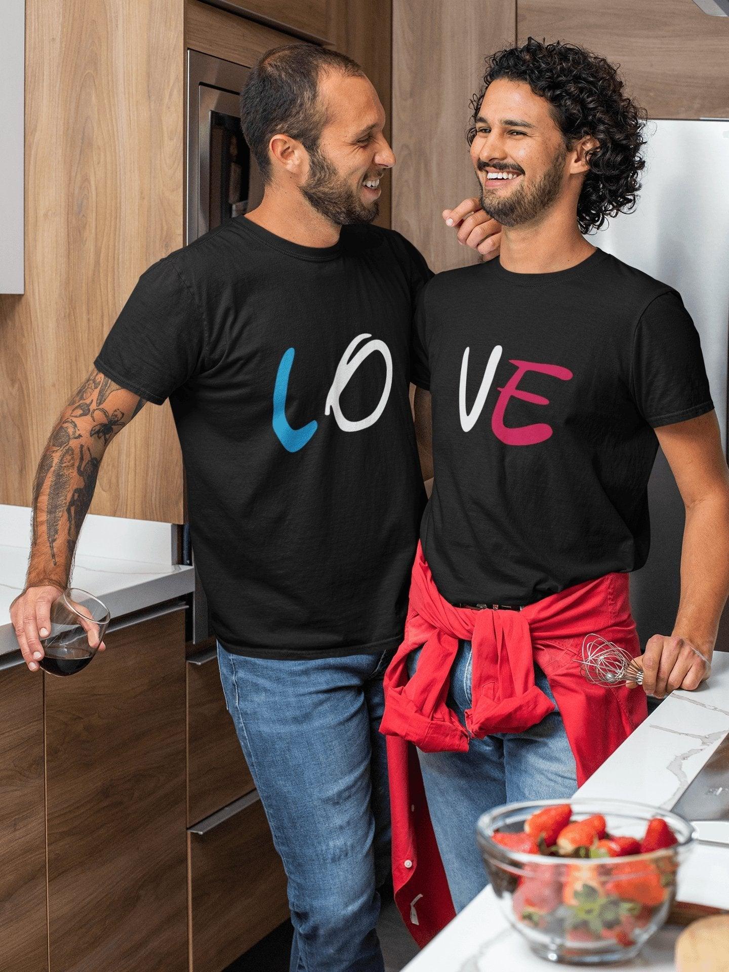 Pride T Shirts For Gay In Black Colour - Love Variant
