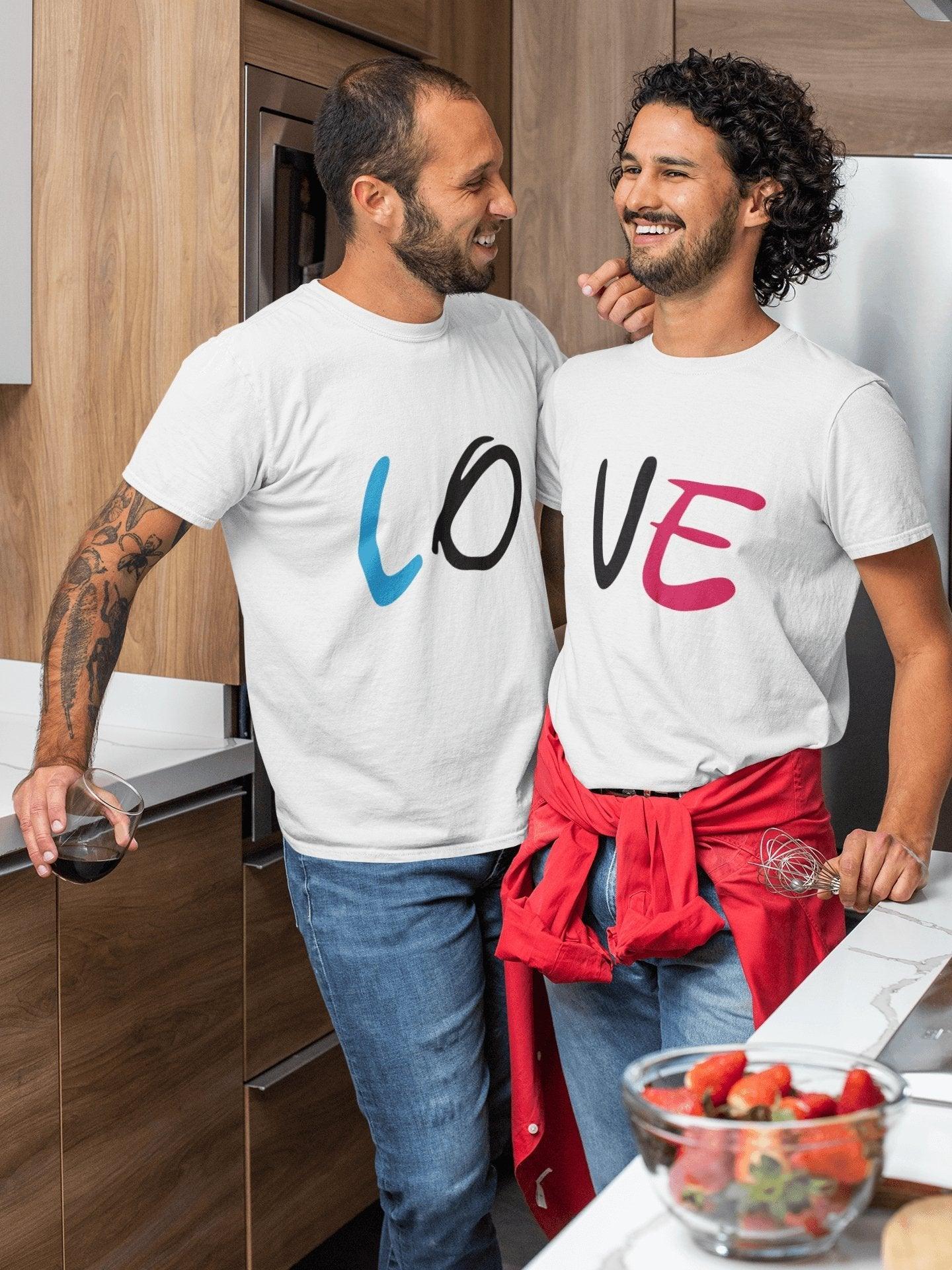 Pride T Shirts For Gay In White Colour - Love Variant
