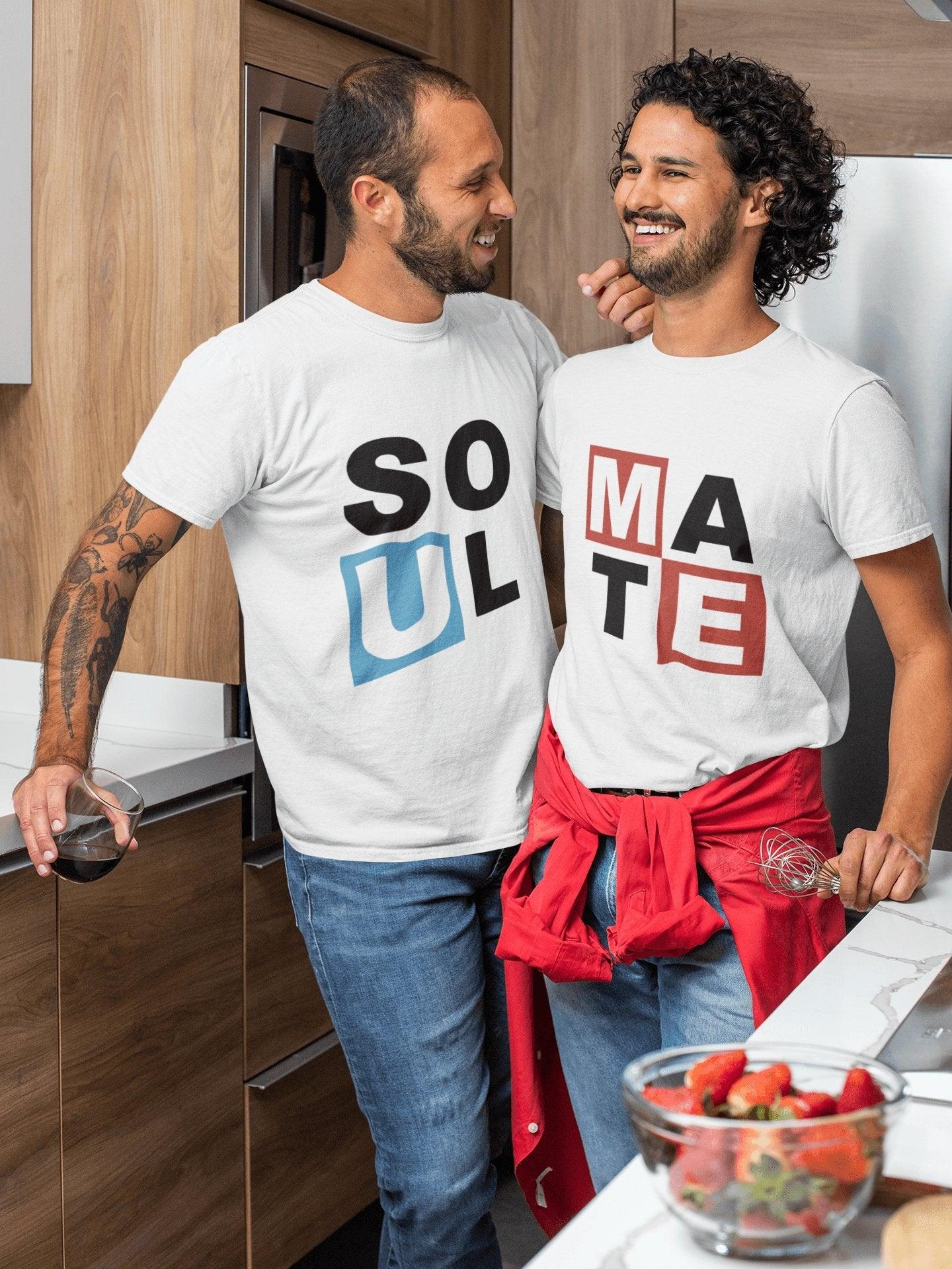 Pride T Shirts For Gay In White Colour - Soul Mate Variant