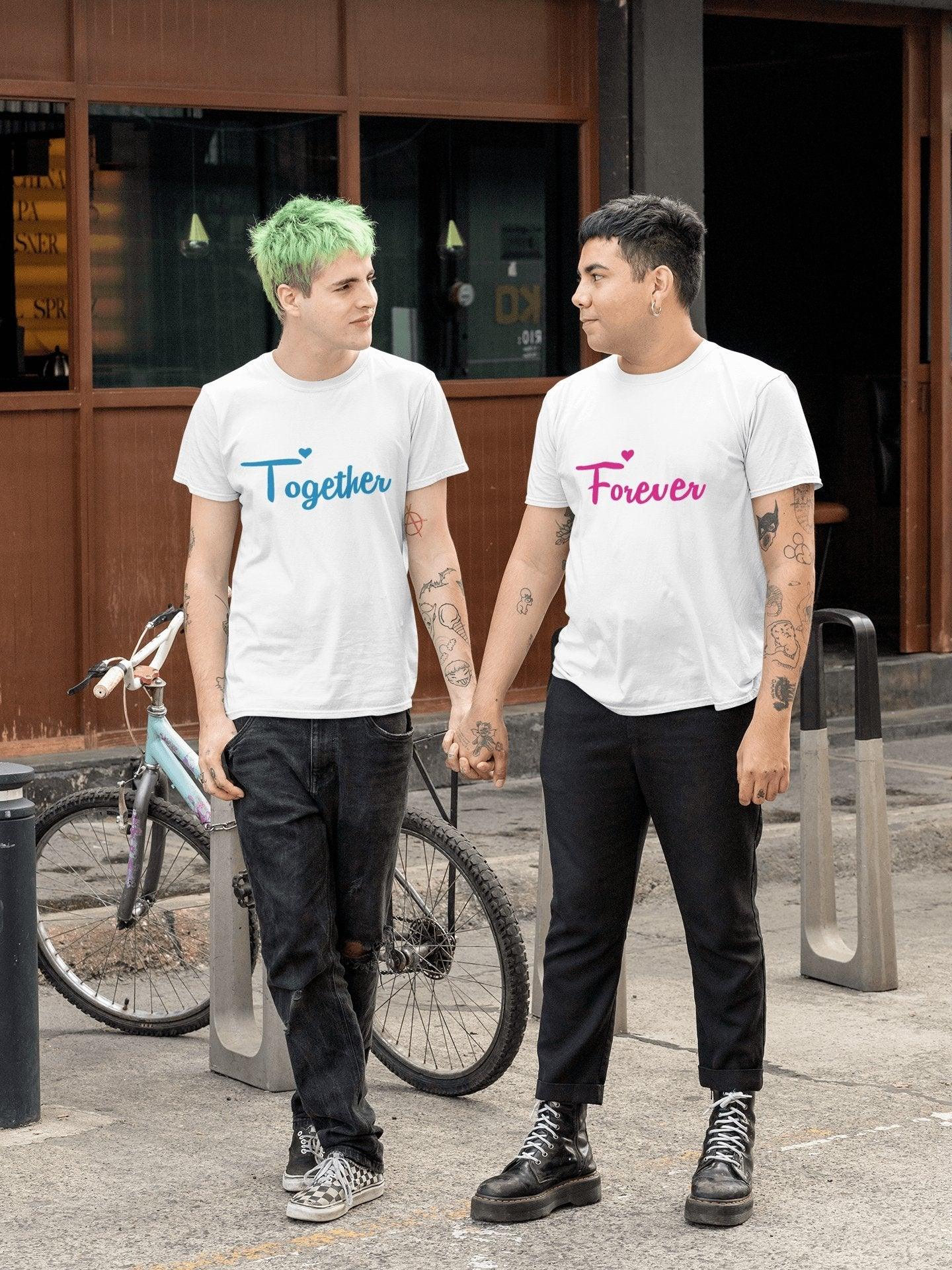 Pride T Shirts For Gay In White Colour - Together Forever Variant