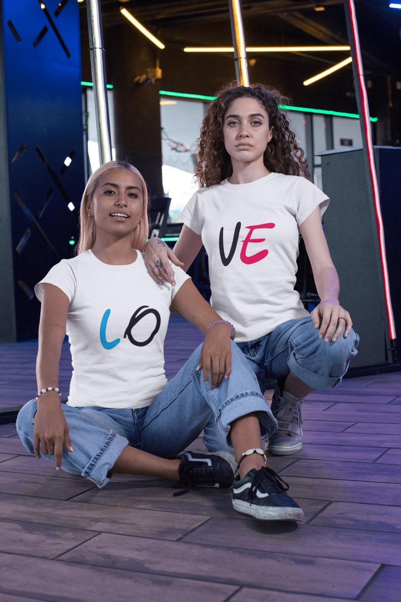 Pride T Shirts For Women In White Colour - Love Variant